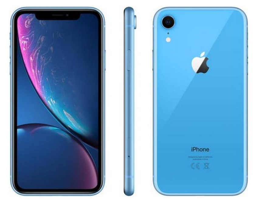 iPhone XR cellphone, used, recycled and refurbished, blue color