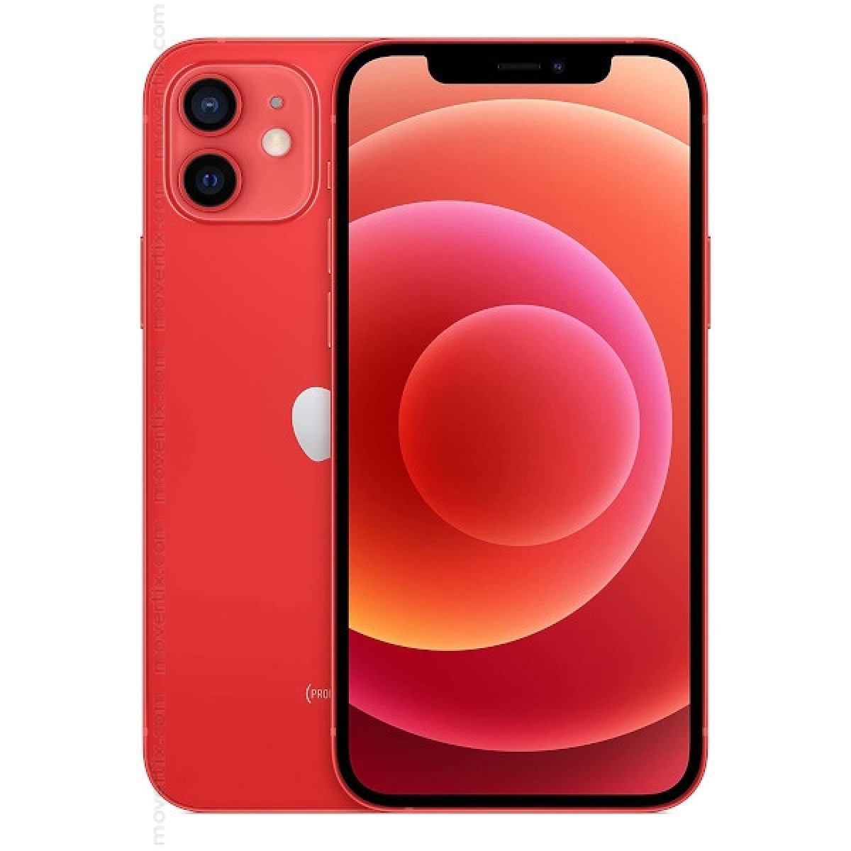 iPhone 12 cellphone, used, recycled and refurbished, red color