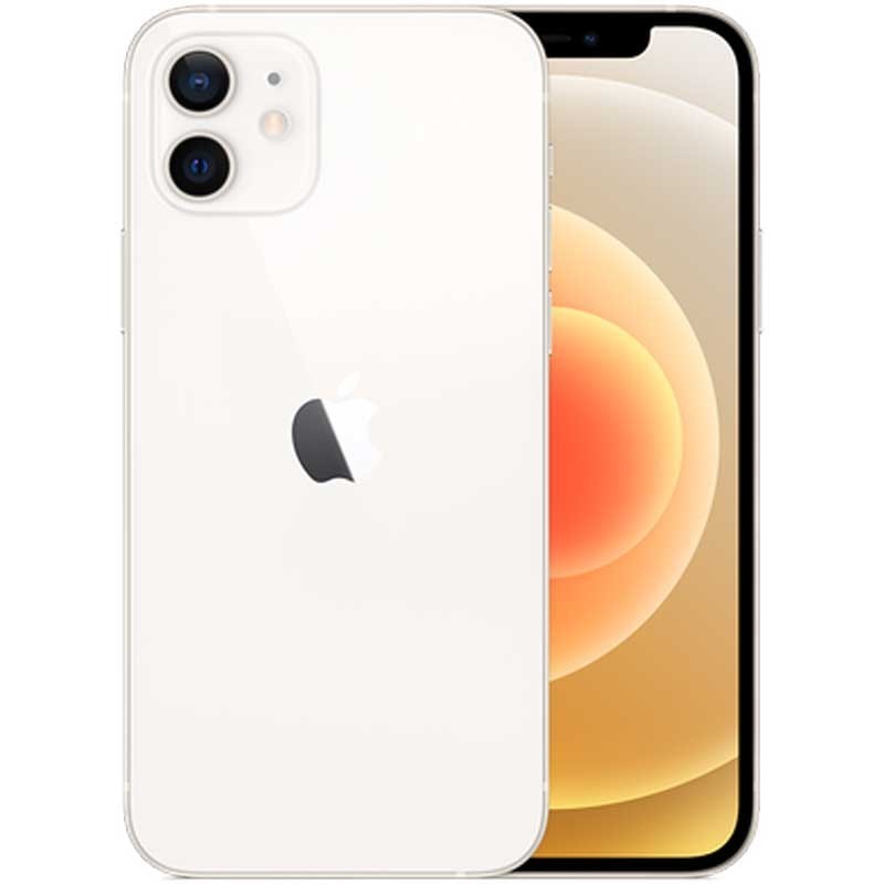 iPhone 12 cellphone, used, recycled and refurbished, white color
