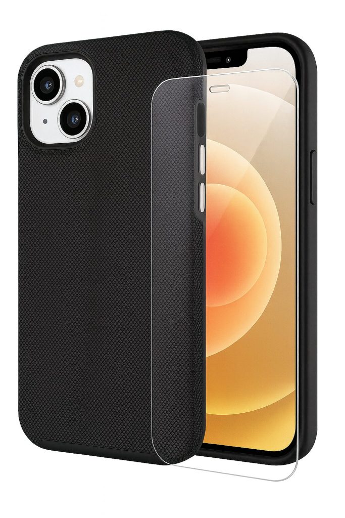 tempered glass and case combo